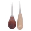 8Pcs Leather Awl Wooden Ergonomic Handle Stainless Steel Effort Saving