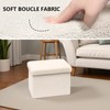 CAIPINFUL 16.5 Folding Storage Ottoman Cube - Small Footrest with