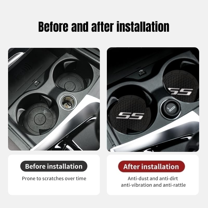 2Pcs Car Cup Holder Coaster for Camaro SS Accessories Auto