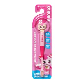 GIANANO Catch Teenieping Character Compact Head Toothbrush, Soft bristles & Easy to Hold Toothbrush, 하츄핑