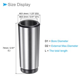 CoCud Morse Taper Adapter, MT4 to MT3 3" Length, Reducing Drill Sleeve Morse Taper Center Sleeves - (Applications: for Lathe Drilling Machines)