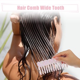VOCOSTE Wide Tooth Comb Acetate Wide Comb for Curly Hair Light Purple