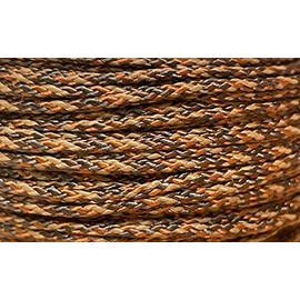 US Ropes Tactical Nylon Micro Cord 1.18mm X 125ft Lightweight Braided Cord (3/64" Diameter) on Spool Camping Boating Home Fishing Garden Jewelry 90lb Test Breaking Load (Brown Blend)