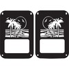 JeepTails Seagulls Palm Tree Tail Lamp Light Covers Compatible with