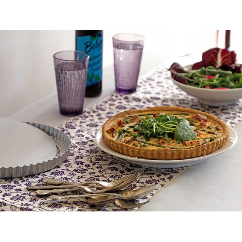 Chabrias Ltd Professional Silver Aluminium Loose Base Fluted Flan Tin,