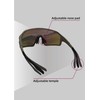 V-SUP Outdoor Lightweight Sport Sunglasses TR90 with Shield Lens (Black