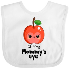 inktastic Apple Of My Mommy's Eye Cute Red Apple Baby Bib White 3f135
