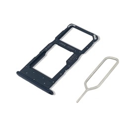 Eonpam Original DUAL SIM Card Slot Tray Holder Replacement for (Honor 10 Lite) Incl SIM Pin (Black)