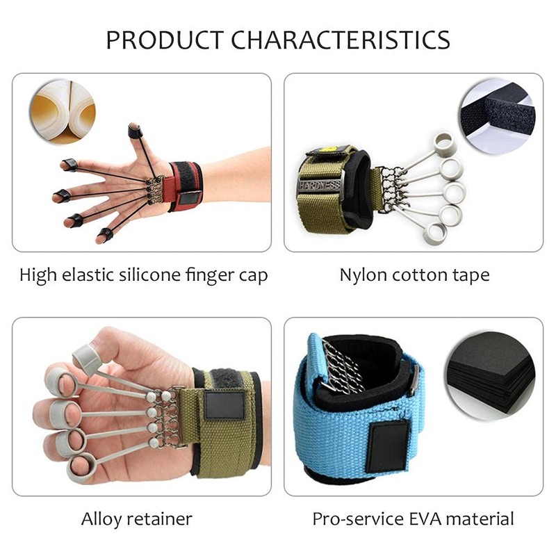 Edinber Finger and Hand Stretcher Exerciser with Resistance Band Hand