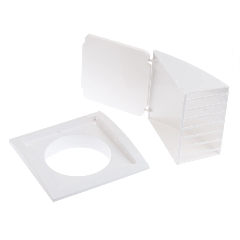 Steinberg14 White 125mm / 5'' Plastic Cowled Hooded Air Ventilation