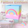 TE-Trend Rainbow Motif Shelf Storage Box Children's Room Folding Box
