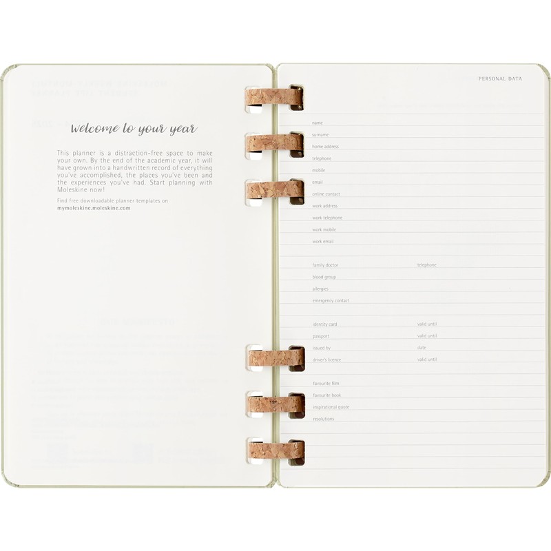 Moleskine Spiral 12 Month 2026-2026 Academic Year Planner, Hard Cover,