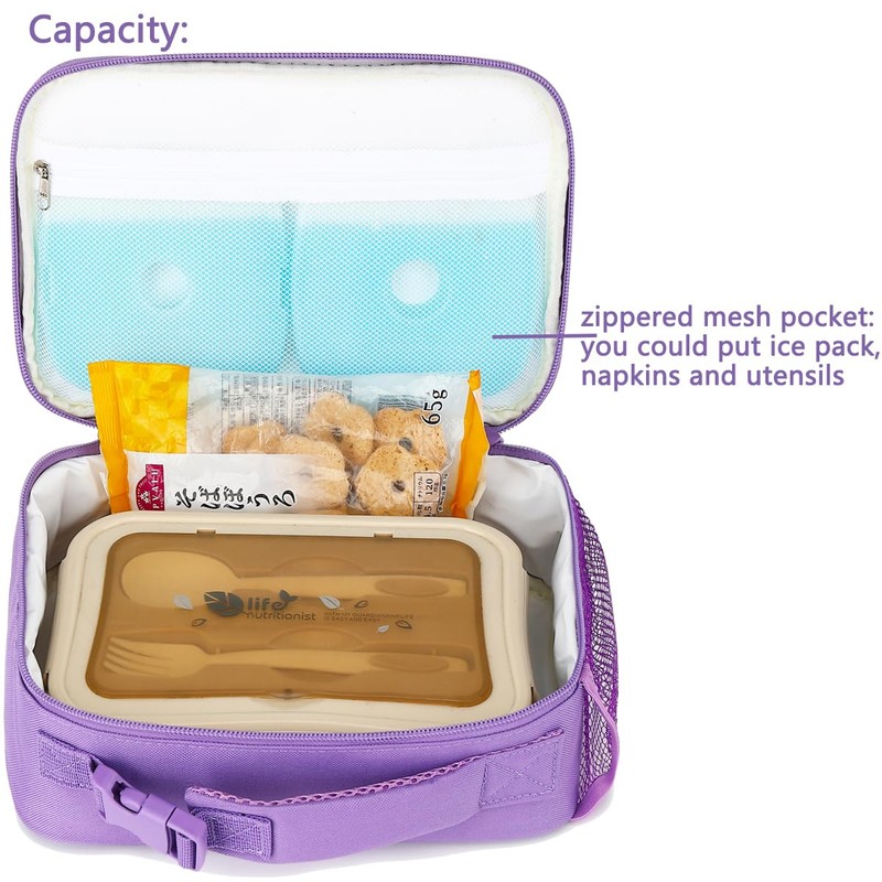 FlowFly Kids Lunch box Insulated Soft Bag Mini Cooler Back