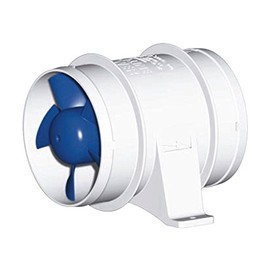 Rule 240-24V In-Line Blower, Slip On 4 Inch Connections, 235 CFM, 24 Volt