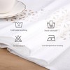 BAZIOE Table Runner White Modern Linen Table Runner Washable Table