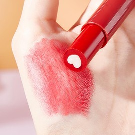 Tinted Heart Shape Jelly Lipstick 2-in-1 Lip Blam Lipstick Set 3 Colors Brighten Plumping Lipstick Mirror Finish Lipgloss Highly Pigmented Tinted Lip Balm