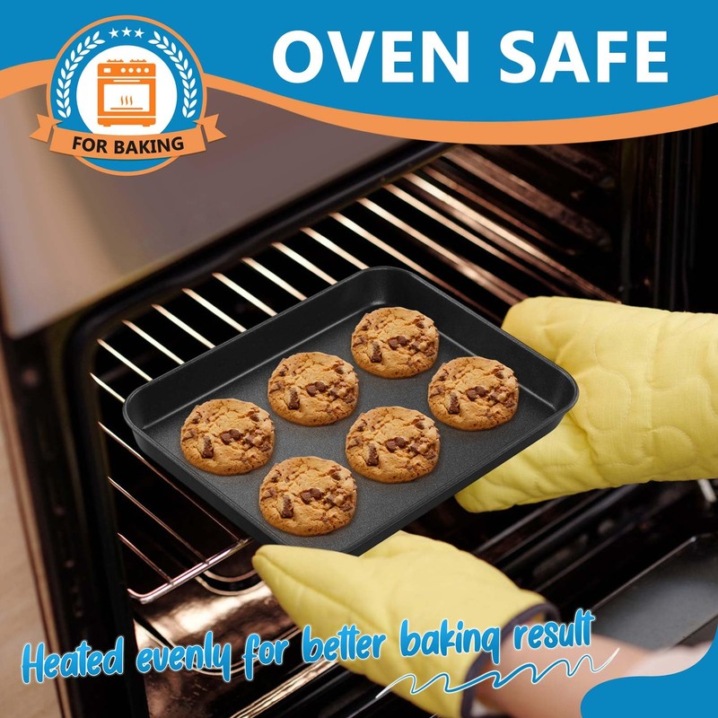 P&P CHEF 9 Inch Baking Cookie Sheet Pan, Carbon Steel