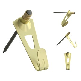 30 lb Picture Hangers, High-Caliber, Reusable, 25 Set Multipurpose Picture Hanging Kit with Nails, Ideal for Wall Art, Frames, Clocks, and Office Decor on Drywall or Wood"