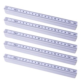 Pack of 5 White Folding Rule 2 Metres – Shatterproof, Easy to Read & Accurate to Measure