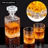 QWORK 3 Pcs Crystal Whisky Decanter & Glass Set -