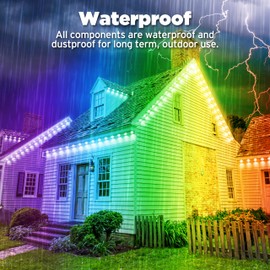 RGB Permanent Outdoor lights, 300FT Smart LED Eaves Lights with APP/Remote Control, IP67 Waterproof Outdoor Lights for House - Ideal for Christmas, Halloween, Party, Garden, Patio Home Decoration