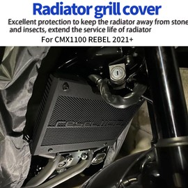 WOOGA Motorcycle Radiator Grille Guard Protector Grill Protective Cover Radiator & Oil Cooler Guards replacement for HO&NDA Rebel 1100 CMX1100 CMX 1100 Accessories 2021 2022 2023 2024