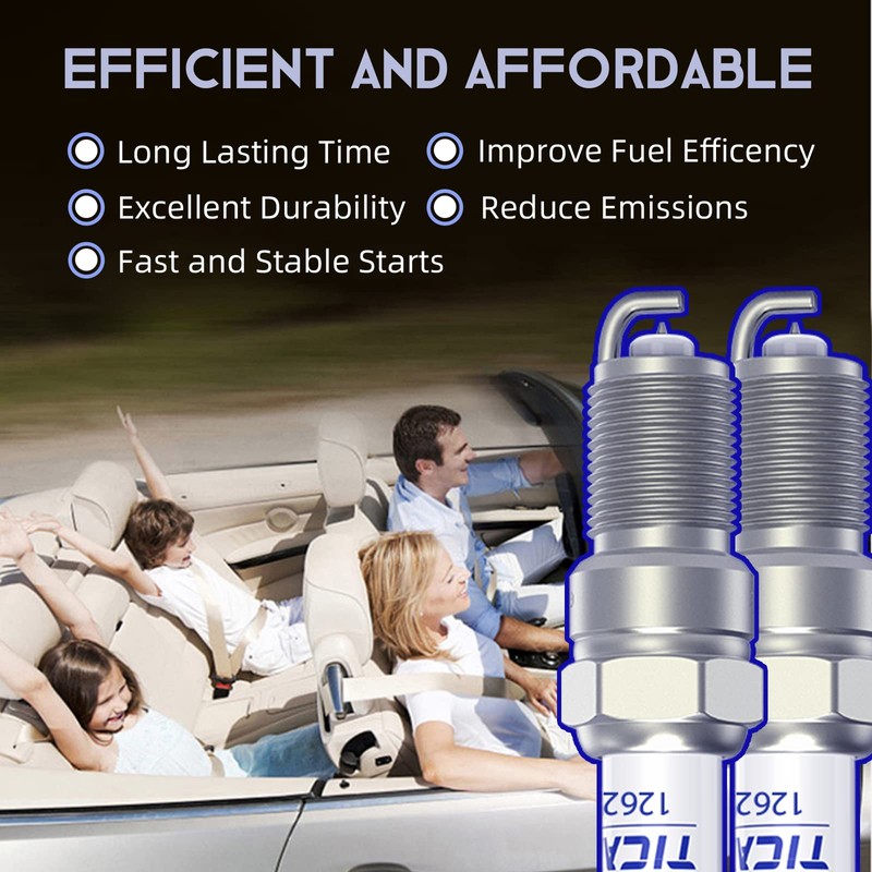TICANEE Iridium Spark Plugs and Wires Set for Chevy 5.3L