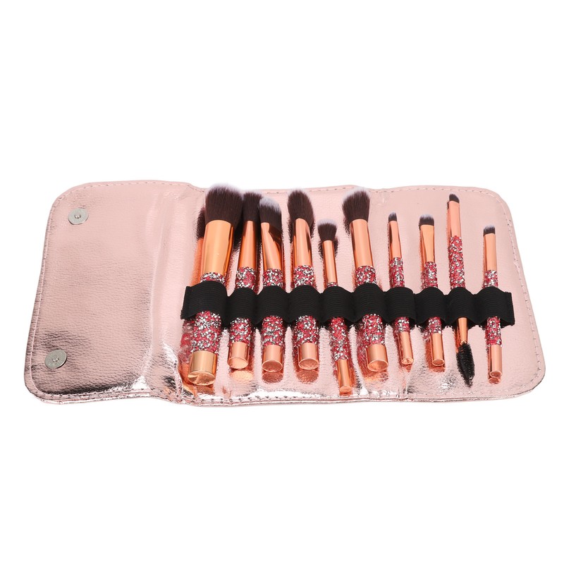 10pcs Makeup Brushes Set Soft Bristles Portable Cosmetics Tool Kits
