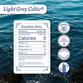 CELTIC SEA SALT Light Grey Celtic Sea Salt Resealable Bags – Additive-Free, Delicious Sea Salt, Perfect for Cooking, Baking and More - Gluten-Free, No