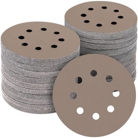 POTUINOM 50PCS 5 inch Silicon Carbide Sanding Discs 2500 Grit, Wet Dry Orbital 5 Sander Hook and Loop Sandpaper Disc Ultra Fine Grit, Best for Metal,Automotive Precision Polishing