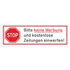 Letterbox Magnet Stop Bitte Keine Werbung und kostenlose Zeitung einfen!