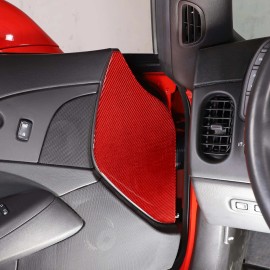 car-king888 Red Carbon Car Door Anti Crash Cushion Panel Trim For Corvette C6 Z06 2005-2013