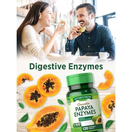 Nature's Truth Chewable Papaya Enzyme - 120 Tablets, Pack of 6