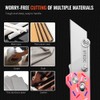 9TiEDC Folding Utility Knife,G10 Handle Heavy Duty Safety box cutter,Razor