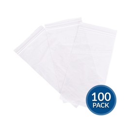 Bolsas de Plástico Transparente con Zipper Cierre Hermético Resellable Para Almacenamiento de Productos y Alimentos Sandwiches. Bolsa tipo Ziploc 100 piezas de 5 cm x 8 cm.