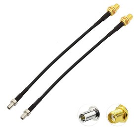 UniteCom 2 x 15cm Low Loss SMA Female to TS9 Male Pigtails Adapter Cables 4G 5G WiFi GPS Hotspot Router Antenna Aerial Converter Coax RF Patch Lead 6 inch (Straight Connector)