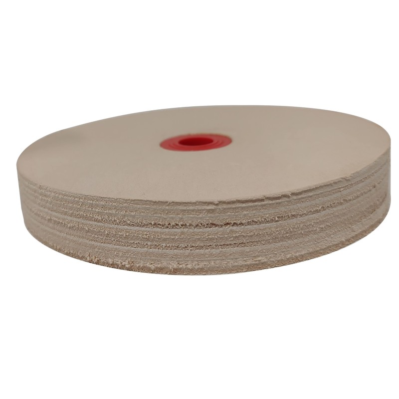 5 in Leather Honing Stropping Wheel fits 1/2", 5/8" and
