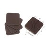 4PC Square Genuine Leather Coasters Tan