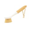 Afnax Dish Cleaning Brush with Handle Built in Scraper, Bamboo