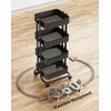 Pipishell 4 Tier Metal Rolling Utility Cart, Heavy-Duty Storage Rolling