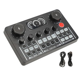 Live Sound Card Bluetooth 5.0 Noise Reduction Voice Change for Karaoke Live Streaming Recording Gaming