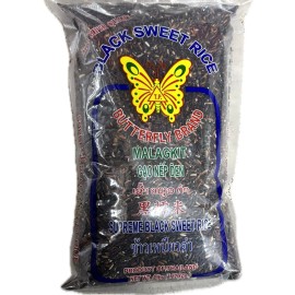 Butterfly 1 Pack - 4 Pounds Butterfly Brand Thai Rice Variety - Choose Flavor - Supreme Black Sweet Rice