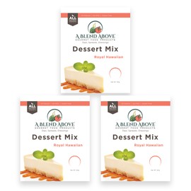 A Blend Above Royal Hawaiian No Bake Dessert Mix, 3 Pack, No-Bake Cheesecake, Fruit Dip, Dessert Mix, Bagel Topping, Frosting, Cheesecake Filling, Quick and Easy to Make, Makes 16 Ounces, Cream Cheese, Whipped Topping, Gluten-Free, No MSG, No Sodium, No 