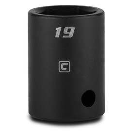 Capri Tools 19 mm Shallow Impact Socket, 1/2-Inch Drive, 6-Point, Metric