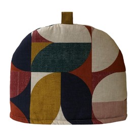 Reno Retro Geometric Teal Mustard Navy Tea Cosy