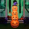 Inflatable Pumpkins Lighted Up Stacked Blow Up Pumpkins for Indoor