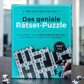 Monsterzeug Crossword Puzzle with 550 Pieces, 2-in-1 Letter Puzzle and Puzzle Game, Puzzle Puzzle for Puzzle Fans and Puzzle Friends