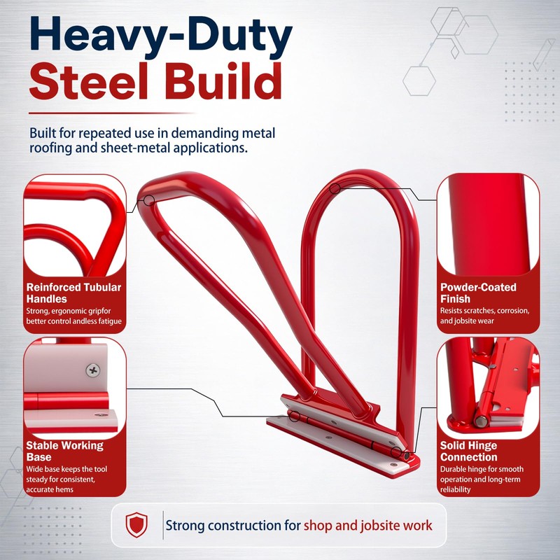 Roof Eaves Seam Bender HTSL25E2, Red Metal Roofing Drip Edge