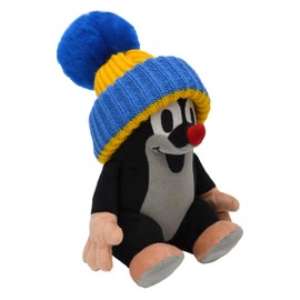 Zdeněk Miler Soft Toy Cuddly Toy 20 cm Original The Little Mole with Blue Hat, Sitting Soft Toy Cuddly Toy for Children Baby Boys Girls
