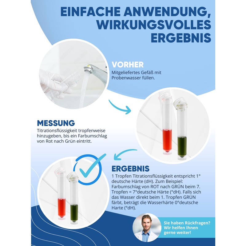 AGUALEVE Water hardness test - measure total hardness quickly and
